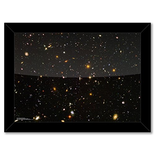 Framed Ldgsfdsdsa Hubble Ultra Deep Field Space Telescope Photo Paper, Gift Artwork Home Decor Decorative Poster Art Print 9"x12"