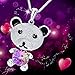 TOJEAN Mothers Day Gifts 'Lovely Bear' Animal Necklace Women Jewelry Pendant Made with Swarovski Crystal, Birthday Gift for her