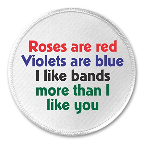 Roses are red Violets are blue I like bands more than I like you 3" Sew On Patch