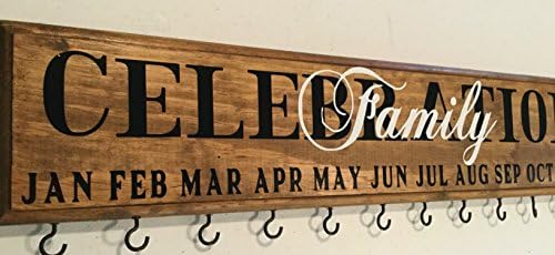 Celebrations Reminder Board with Name Circles, Special Walnut with family