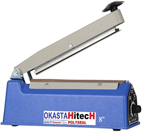 OKASTA 8 Inch 200MM High Quality Hand Sealing Machine for Plastic Packaging Super Fast/Seal Hand Held Heat Sealer (200 mm)
