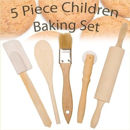 kids wooden baking set
