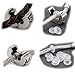 Ten Antique Silver Clip Lock Bead Charms with Rubber Stopper O-rings
