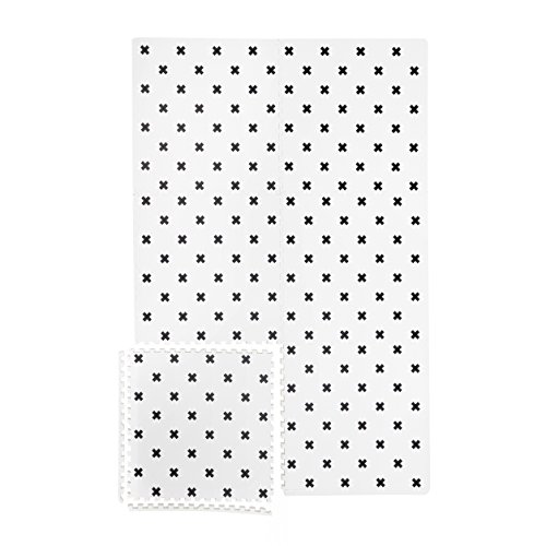 Stylish Extra Large Kids & Baby Playmat, Thick Comfortable Foam. 24' x 24' Floor Tiles. Non-Toxic, No Odors, Matte Finish, Spill Resistant, & Durable. Yay Mats Puzzle Play Mat for Infant Tummy Time.