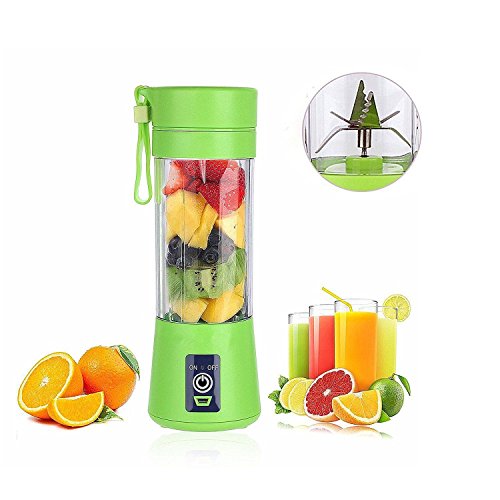 Portable Blender, Personal Size Eletric USB Juicer Cup, Fruit, Smoothie, Baby Food Mixing Machine with Updated 6 Blades…