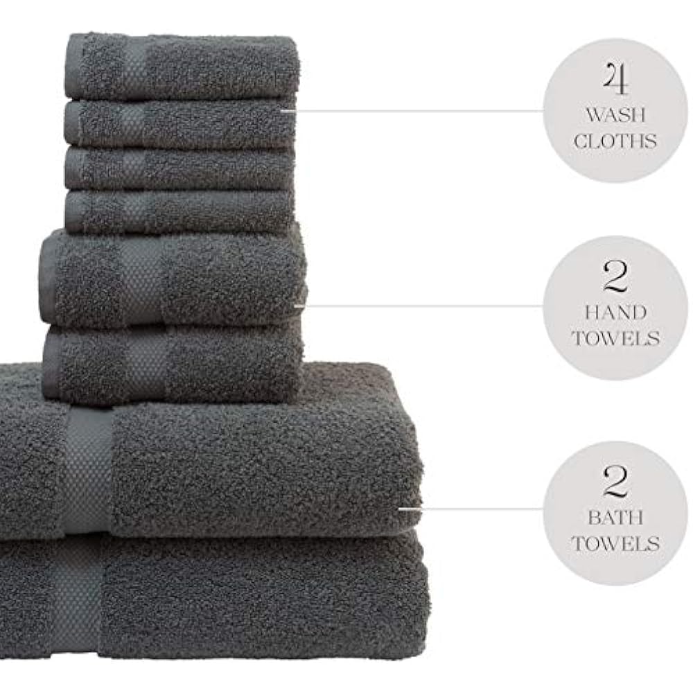 white grey towels