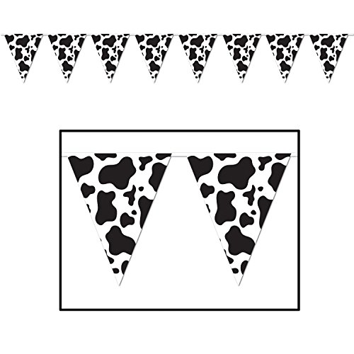 Beistle Cow Print Pennant Banner Party Accessory (3-Pack)
