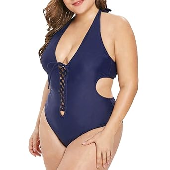 A-Artist Bikini Einteiliger Badeanzug Sex Bikinis Pareos Damen Schwimmanzug Bandeau Rückenfrei Bademode Punkt Drucken Bademod
