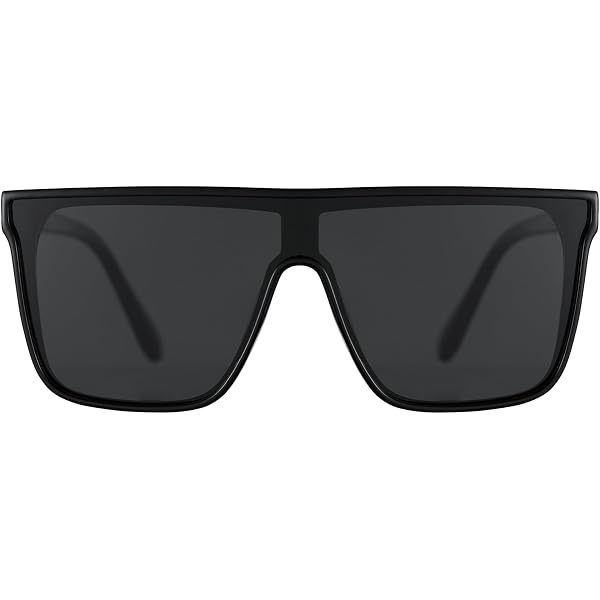Men's Retro Mobster Half-Flat Top Shield Sunglasses - UV400 Polycarbonate