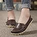 Lucksender Womens Soft Leather Comfort Driving Loafers Shoes 9B(M) US Coffee