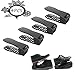 Darius Shoe Slots Space Saver Adjustable Closet Organizer,Double Storage Rack Holder, Set of 4 Black