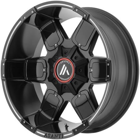 22 Inch 22x12 Asanti Off Road Wheels Rims AB811 AB811 Satin Black Milled With Gloss Black Accents Wheels BP: 8x165.1 ET: -44