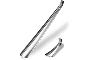 LIFHAP 2Pcs Metal Shoe Horn,16.5 in Long Handle Shoe Horn for Home,Small Pocket Shoehorn for Travelling,Lazy Shoe Helper Shoe Horn for Men Women The Elderly Kids