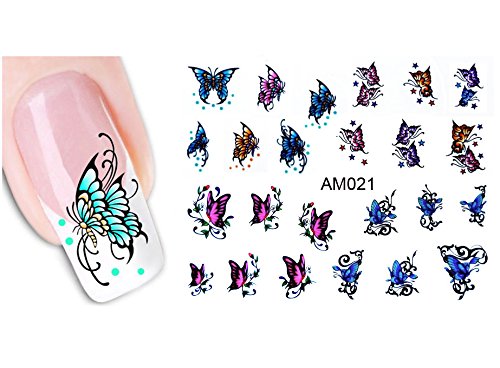 2 Wheels Acrylic Nail Rhinestones kit 12 colors Pearl Nail Art Rhinestones Decor Accessories, 4 Sheets Nail Decal Water Transfer Tattoo Stickers (ADDSET7C)