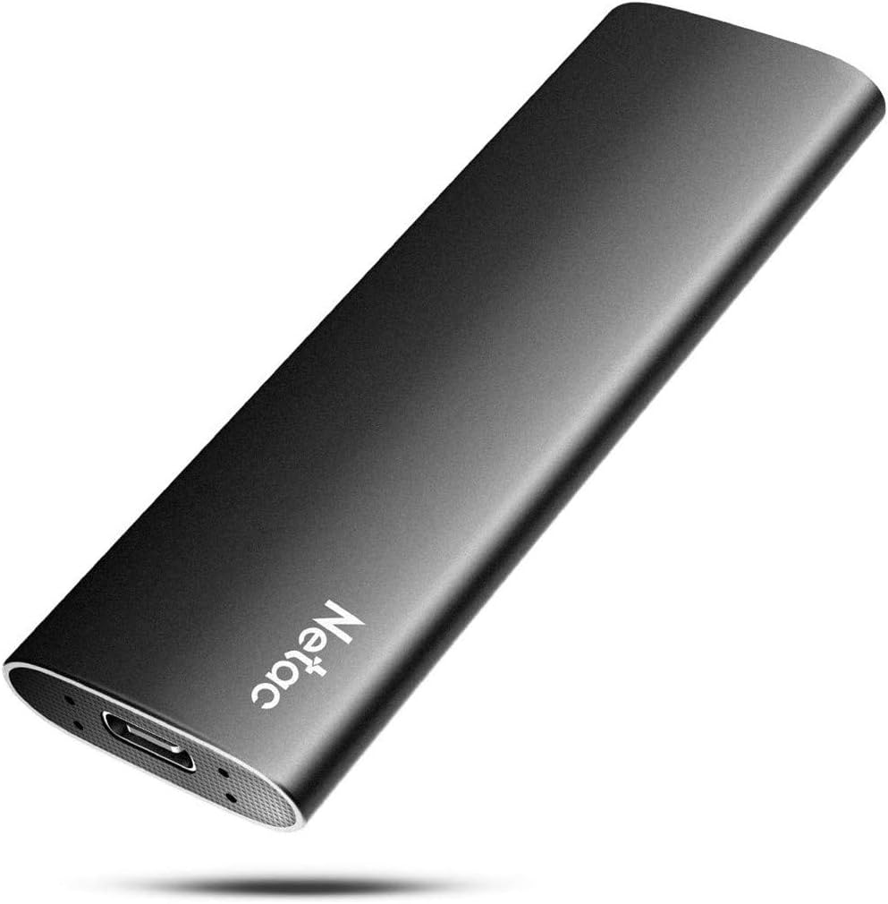 Netac Portable SSD 500GB USB 3.2 Gen 2 10Gbps Type-C External Solid State Drive