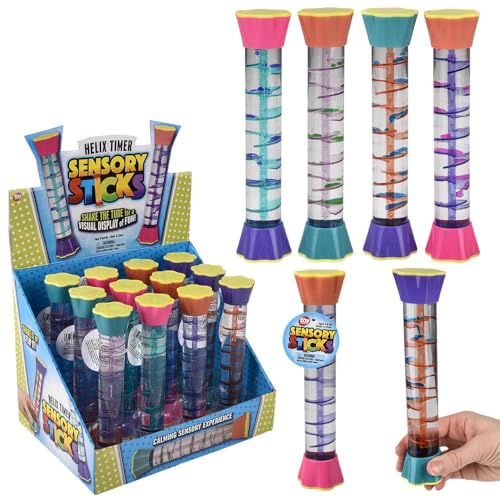 Rhode Island Novelty 8" Sensory Water Stick Helix Timer (1 Per Order, Style May…