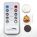 Impress Life Halloween Costume Party Decorations Jack O Lantern Pumpkin String Lights, Funny Face 10ft 40 LEDs Battery Operated with Dimmer, Flicker Remote for Front Porch, Trick or Treat Welcome