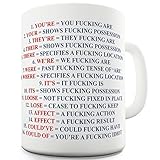Funny Mug - Grammar Expletive and Rude - 11 OZ Coffee Mugs - Inspirational gifts for friends and sarcasm - By A Mug To Keep TM