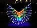Dance Fairy Belly Dance LED Colorful Isis Wings with Stick(Red-Yellow-Green-Blue-Purple)