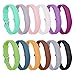 RedTaro Replacement Bands for Fitbit Flex 2 - Silicone Wristbands Bracelet for Women Men, Small and Large