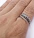 Amkaka Vintage 316L Stainless Steel Octopus Tentacle Adjustable Ring Black Silver