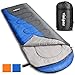 viniper Sleeping Bag, Comfort, Waterproof and Lightweight Envelope Sleeping Bag with Compression Sack Perfect for 4 Season Traveling, Camping, Hiking, Outdoor Fit Kid Women Men (Blue + Gray)