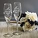 Set of 2 Personalized Wedding Champagne Flutes- For Any Venue-Mr and Mrs Design - Engraved Flutes for Bride and Groom Keepsake Gift for Customized Wedding Gift Reception
