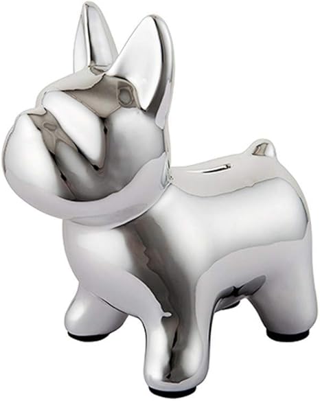 Amazon Co Jp 貯金箱 セラミックブルドッグ貯金箱かわいいキッズギフトホームデコレーション現金コインボックス保存クリエイティブハウス貯金箱 ブルドッグ飾り 贈り物 Color Silver ホーム キッチン
