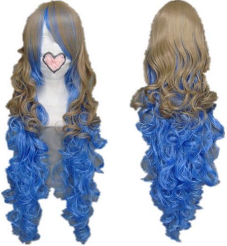Coolsky Wigs Tengen Toppa Gurren Lagann Gray and Blue Cosplay