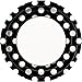 Unique Industries, Polka Dot Paper Plates, 8 Pieces - Black