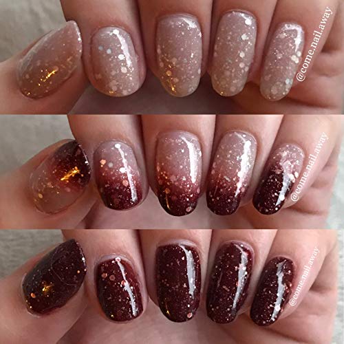AIMEILI Soak Off UV LED Temperature Color Changing Chameleon Gel Nail Polish - Chocolate Spark (TC05) 10ml