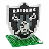 FOCO NFL Oakland Raiders Mini BRXLZ Logo Building Blocks, One Size, Black