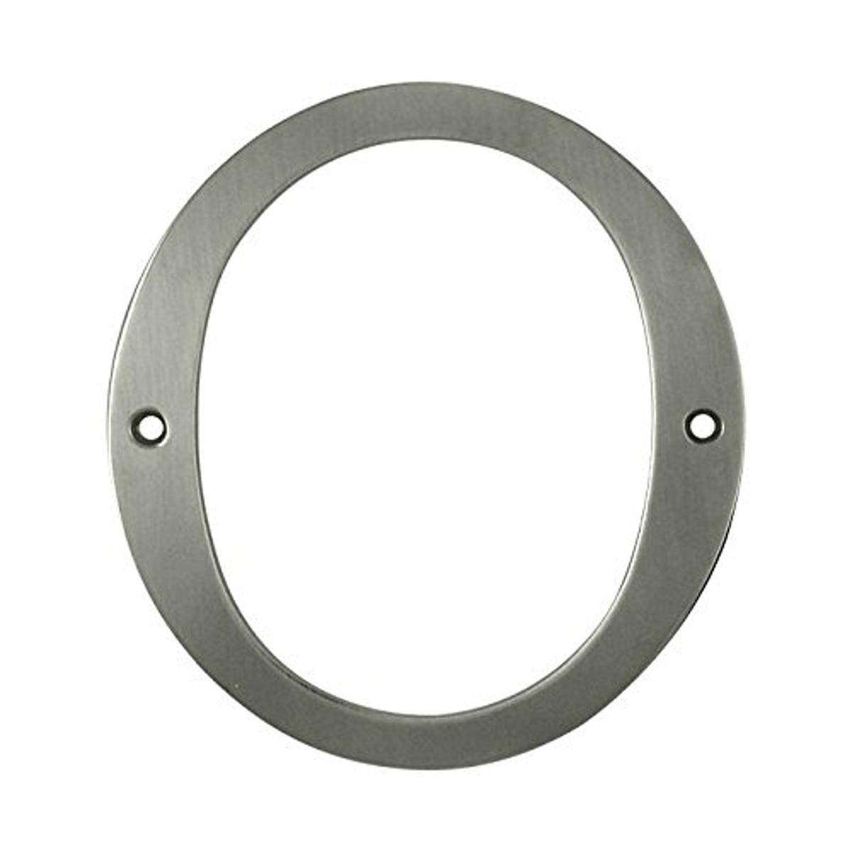 Deltana RN6-0U15A Solid Brass 6-Inch House Number 0 Board
