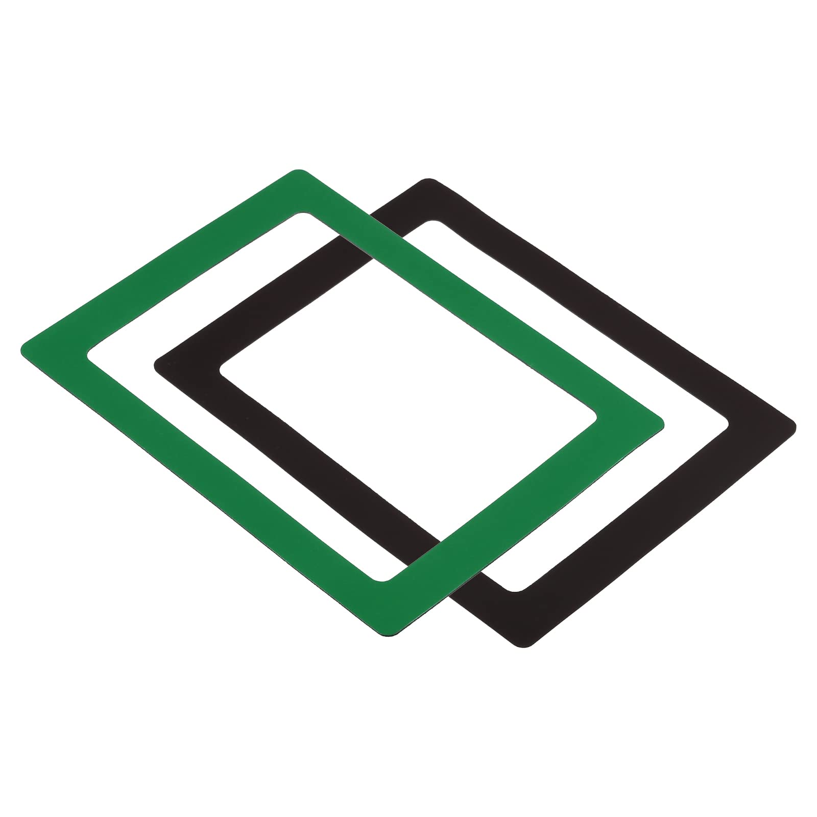 PATIKIL Magnetic Picture Frame, 2 Pack Magnetic Photo Frame Picture Holder Holds 6x8 Inch Photos for Refrigerator Metal Home Office, PVC Green