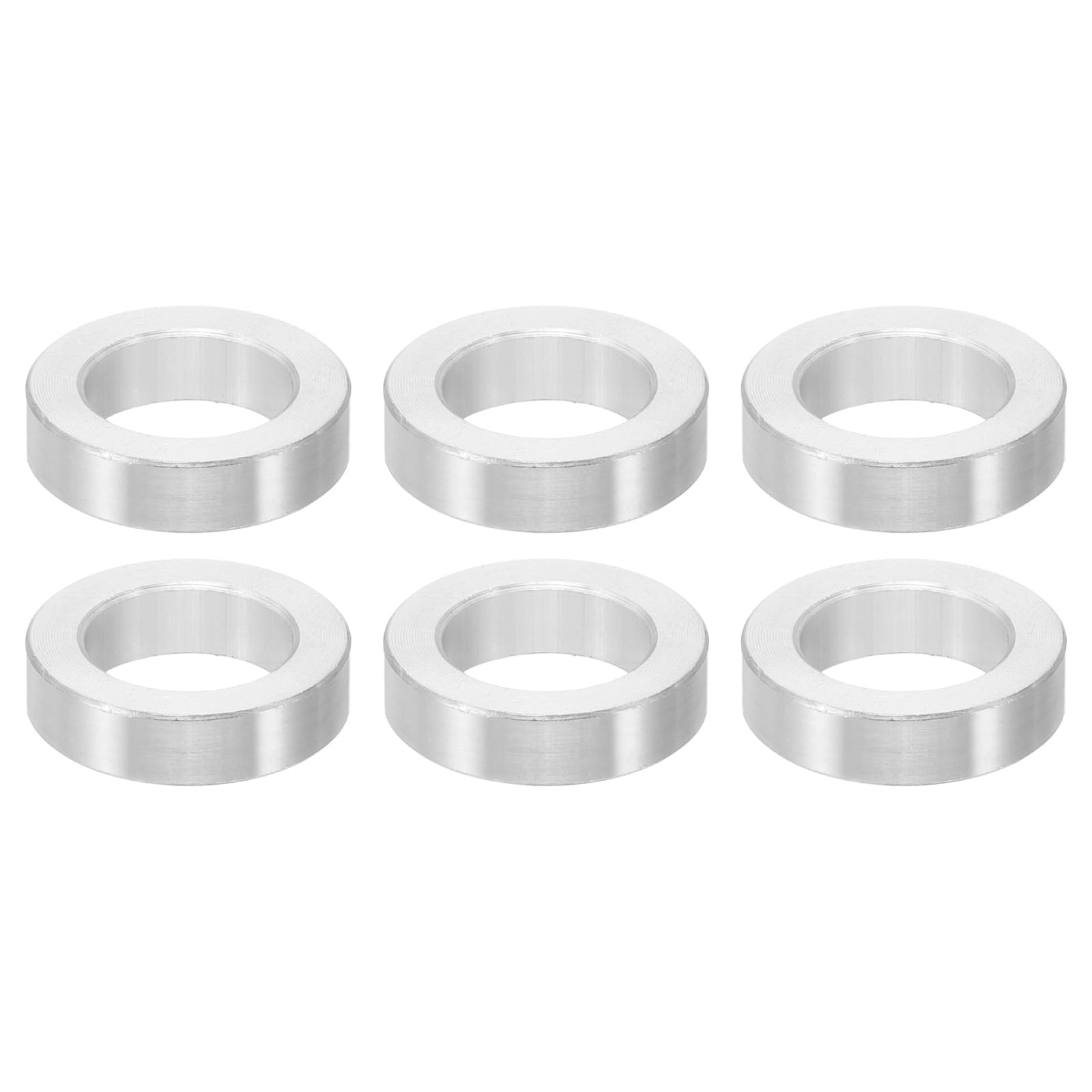 PATIKIL M10 Aluminum Spacers, 6 Pcs Metal Spacers Aluminum 10.2mm ID x 16mm OD x 4mm l Aluminum Spacer Screw Standoff Round for 3/8 or M10 Screw Bolts