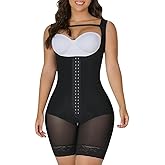 YIANNA Fajas Colombianas Shapewear for Women Tummy Control Butt Lifter with Zipper Crotch Postpartum Body Shaper