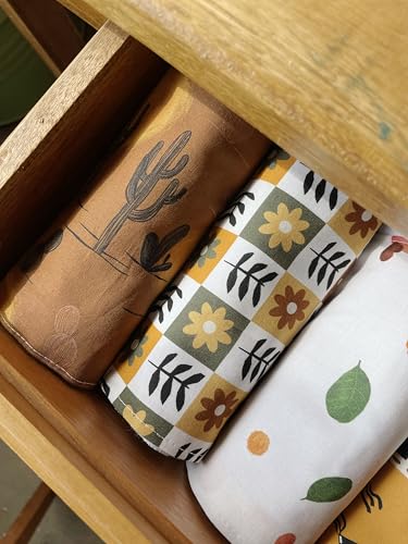 Kit 5 Panos de Prato com Saquinho Presenteável 100% Algodão Ceci Petit Home - Cordel Encantado