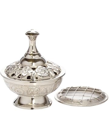 nklaus Incienso cuencos mano incienso Tarro con rejilla niquelado Deko pequeño 1530