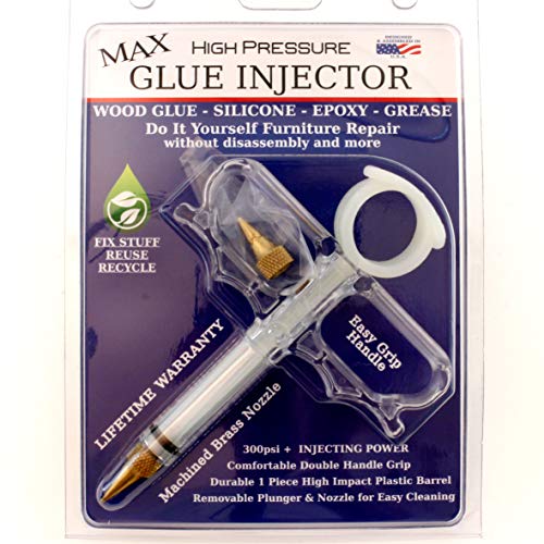 High Pressure Glue Injector Syringe Precision Applicator with 2 Nozzles