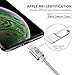 Syncwire iPhone Charger Lightning Cable 3.3Ft, [Apple MFi Certified] Nylon-Braided High-Speed Sync&Charging Cord for iPhone 11/XS Max/XS/XR/X, 8 7 6S 6 Plus, SE 5S 5C 5, Ipad, iPod & More - Silver