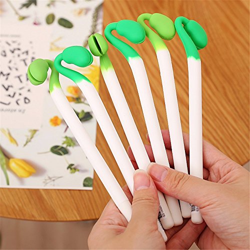 Cute Kawaii Vegetables Bean sprouts Shape Gel Ink Pens school office supplies for girls Stationery novelty pens for kids stationary (4)