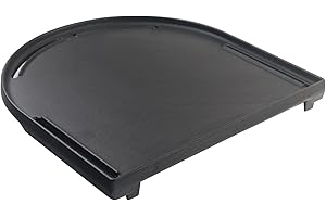 Derurizy Cast Iron Half Grill Griddle Replacement for Coleman Roadtrip Swaptop Grills LX LXE LXX, Non-Stick Flat Grill Cooking Griddle Pan Accessories, 1 Pack