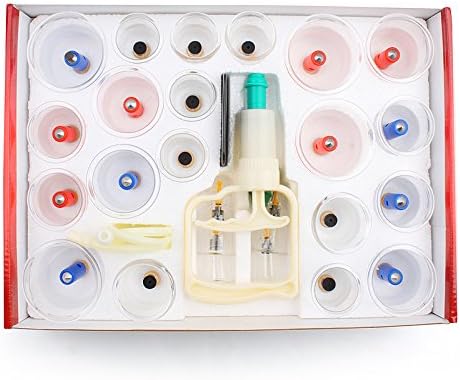 ZHIZU Chinese Cupping Therapy Cup Set Cupping Suction Cup Acupuncture Massager Therapy Thicken Massage Vacuum Cans Vacuum Cupping (24 Pcs)