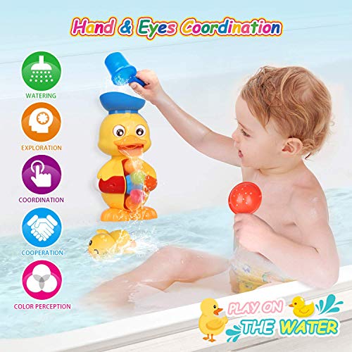 TOYOKID Bath Toys Bathtub Toys for Toddlers Kids Babies Ducky Toy for Boys Girls 1 2 3 4 Year Old Gift Ideas