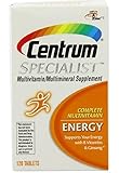 Centrum Specialist Energy Formerly Known as Centrum Performance-Complete Multivitamin Supplement, 120 Tablets