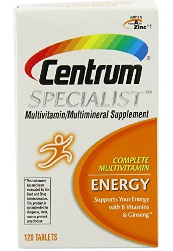 Centrum Specialist Energy Formerly Known as Centrum Performance-Complete Multivitamin Supplement, 120 Tablets