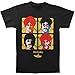 Beatles Men's Four Portraits T-Shirt Small Black