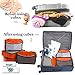4 Travel Packing Cubes For Luggage Organizer / Suitcase + 6 Toiletry and Laundry Organizers (2_Large+2_Medium, Orange)