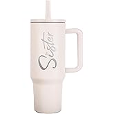 Sister Tumbler 40 oz Cup with Lids Straws Unique Sister in Law Birthday Gifts Present for Thanksgiving Christmas Wedding from Brother
