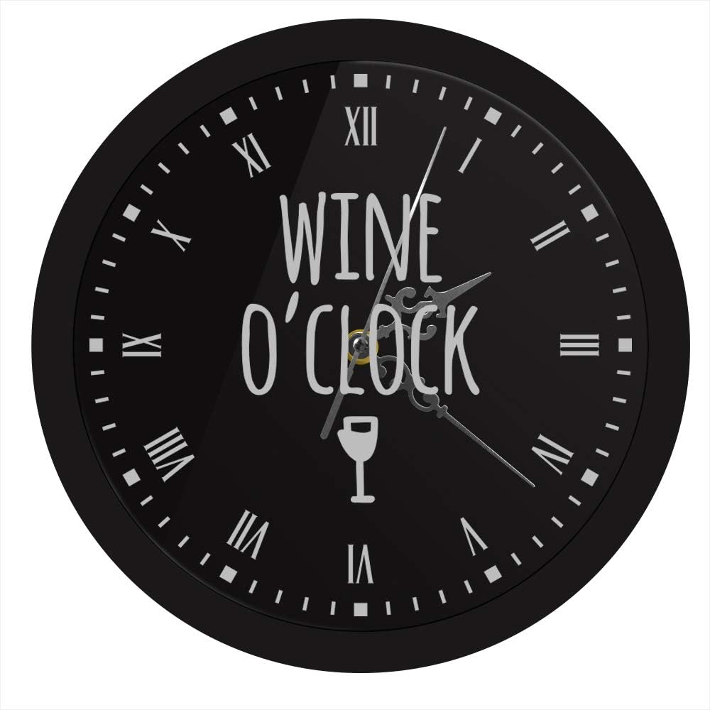 Amazoncom Yaoyao Wall Clocks For Kitchen Wine Oclock Led Neon Sign Modern Winery Sign Luminous Pub Bar Wine Lighting Decor For Bedroom Living Room School Gifts 10 Inch Home Kitchen